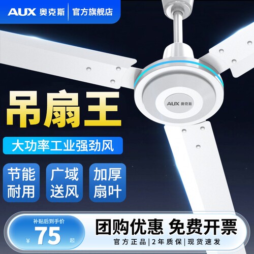 奥克斯吊扇家用客厅大风力吊顶式