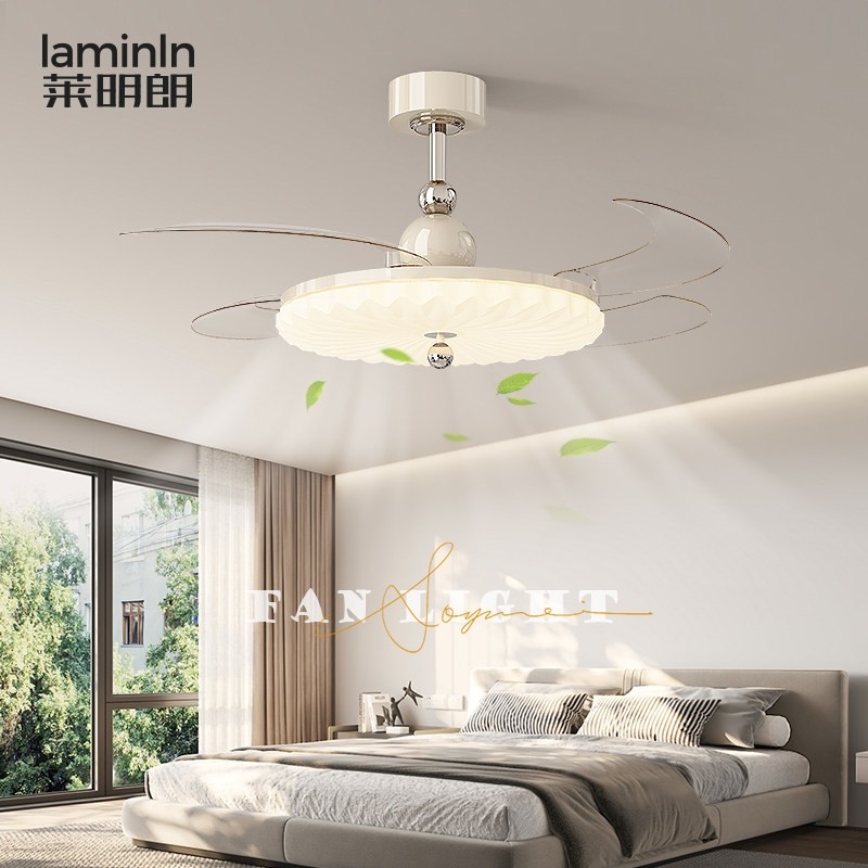 风扇灯现代简约新款卧室吊灯大风间吊扇灯力隐形护眼奶油风餐厅房,家装灯饰光源,风扇灯,淘宝优惠券,粉丝福利购,淘宝优惠卷