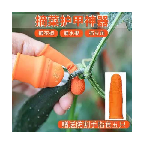 摘菜拇指刀摘花椒神器摘豆角铁指甲掐菜采摘神器农用摘草莓手指套