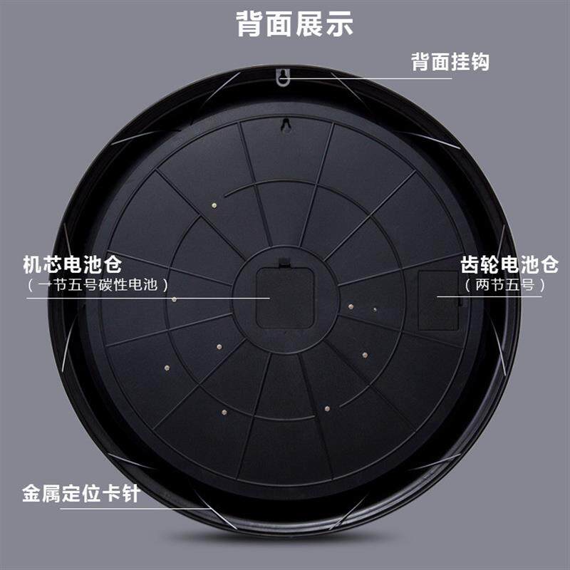 欧式铁艺指针齿轮挂钟美式复古创意时钟客厅个性装饰艺术钟表i.
