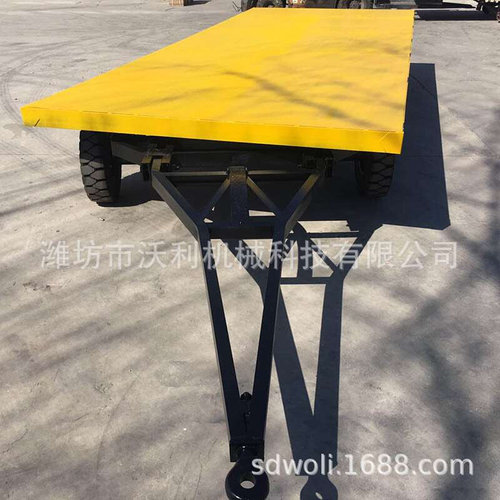 平板车拖车手推车拉货搬运车四轮家用小货车手拉重型平板拖车