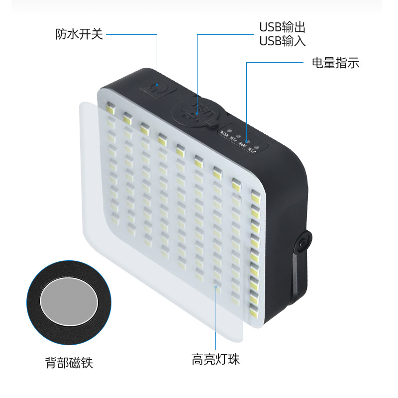 露营灯户外野营灯帐篷灯氛围营地灯应急充电宝应急灯磁吸设计