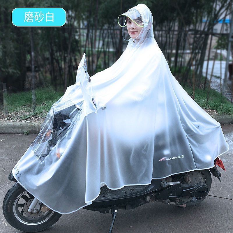 雨衣电动车防暴雨单人双人成人透明男女款加大加厚摩托车骑行雨披