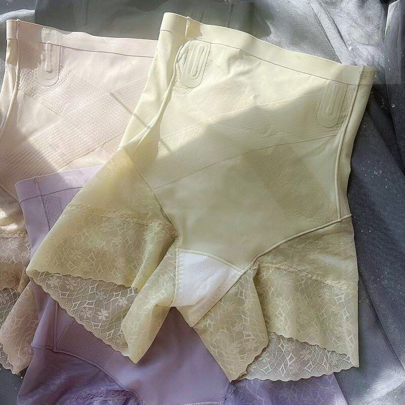 高腰无痕短裤三合一收腹安全裤强力收小肚子提臀冰丝内裤女防走光
