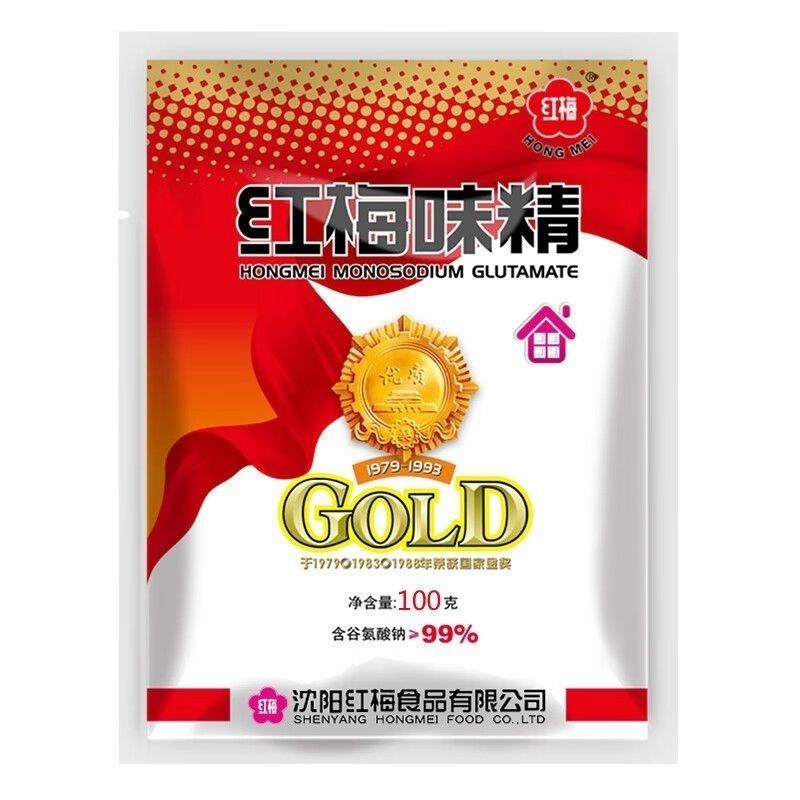 味精100g400g金奖沈阳红梅味精1红梅金奖味精沈阳红梅12#金奖图片