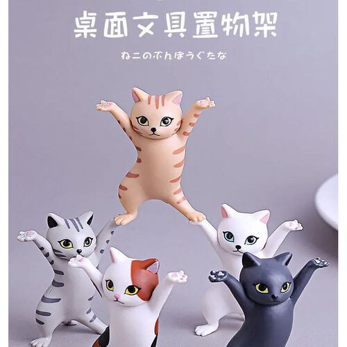 可爱桌面摆件日系妖娆猫笔托
