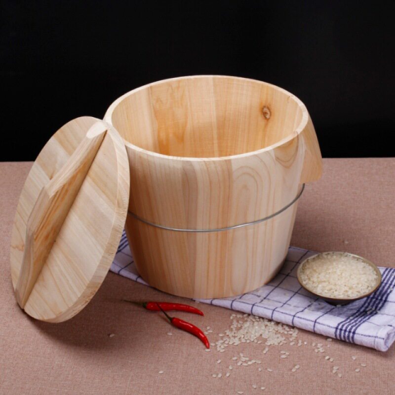 蒸饭木桶蒸子杉木蒸饭木桶家用正子木桶饭甑子竹制蒸笼蒸格木饭桶