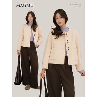 麦格牧【听岚】羊毛双面呢大衣女中长款骆驼绒外套2025年秋冬新款