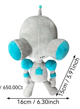 跨境新款Ebay 3D眼外星人入侵者 Invader.Zim吉姆毛绒公仔玩具