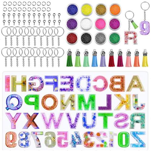 字母数字水晶滴胶模具套装
