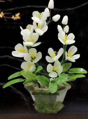 玉雕玉石工艺品客厅家居饰品玉器博古架盆景餐厅现代中国风摆件