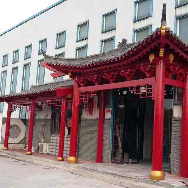 新款新中式仿古瓦木雕屋檐装饰门头家翘角飞檐店铺牌匾设计防腐木