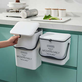 新品厨房垃圾桶挂式家用厕所卫生间橱柜门壁挂手纸收纳桶大容量带