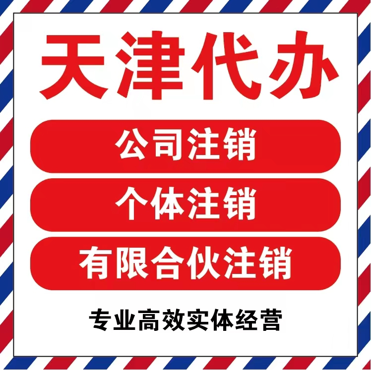 天津公司注销营业执照注销个体企业武清津南南开河西滨海宝坻注销