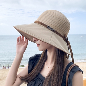 太阳帽女新款夏季女士显瘦时尚渔夫帽户外旅游韩版遮阳防晒帽批发