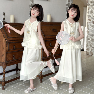 女童套装 穿搭国潮 夏洋气甜美潮流搭配精致中大童夏装 舒服潮范时尚