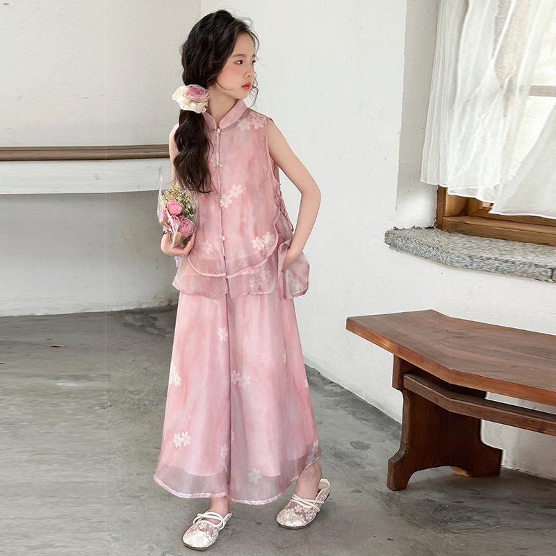 女童汉服国风套装夏天甜美潮酷夏季国学潮服新中式百搭小众精致