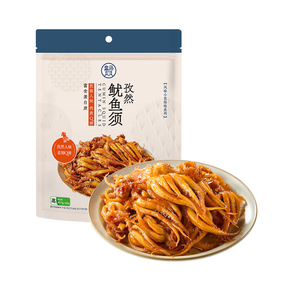 盒马 孜然鱿鱼须 345g海味零食休闲零食