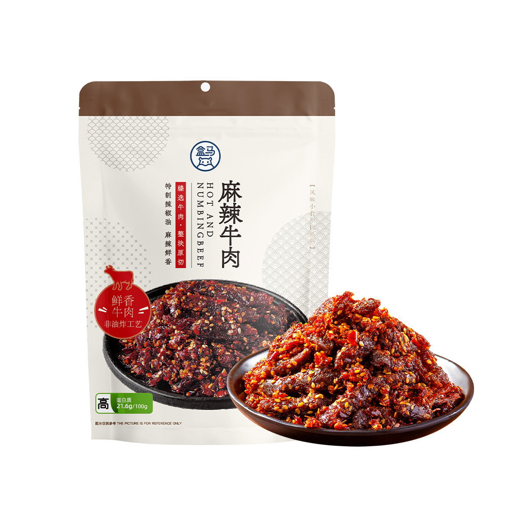 盒马 麻辣牛肉 508g休闲风味肉类零食