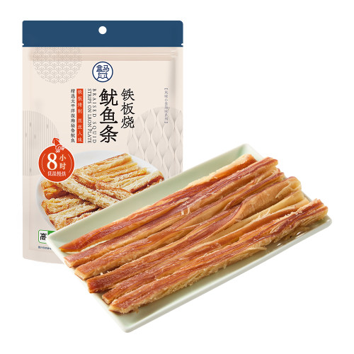 盒马 铁板烧鱿鱼条 80g