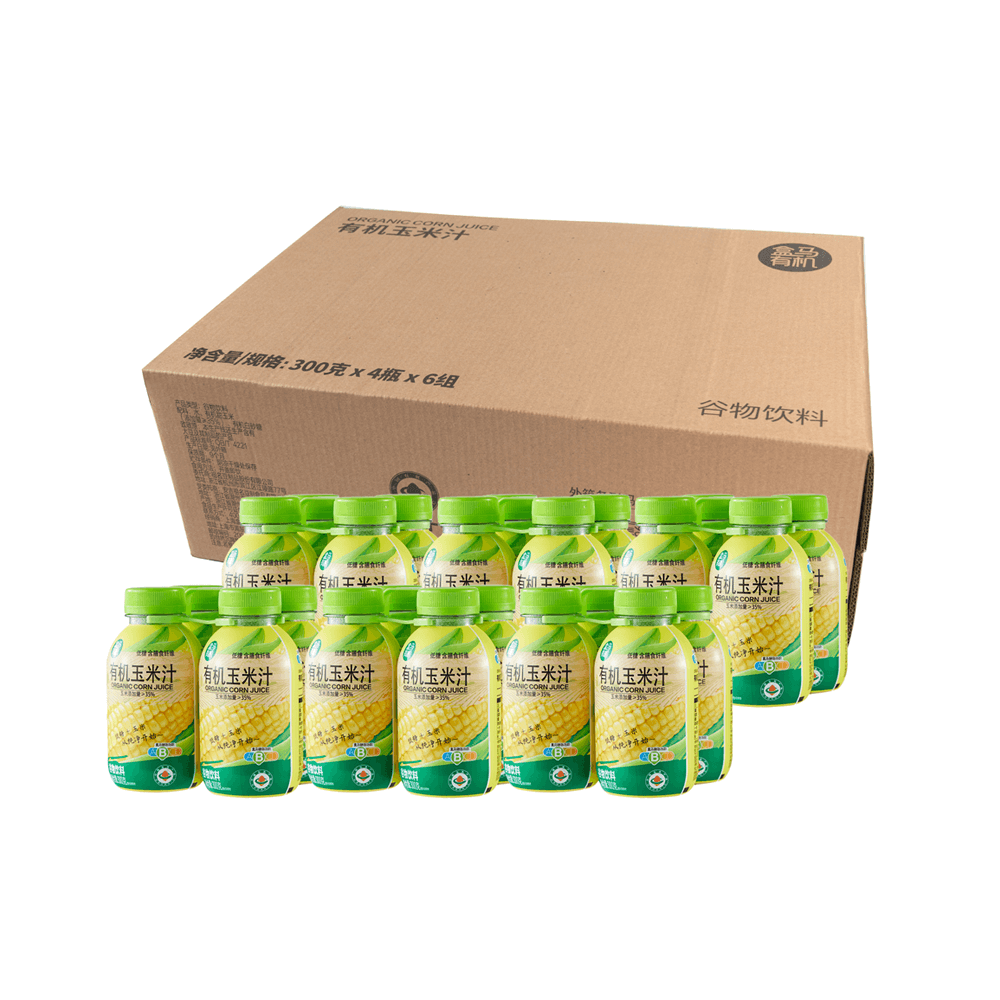 盒马 有机玉米汁 300g*24瓶含膳食纤维果汁饮料