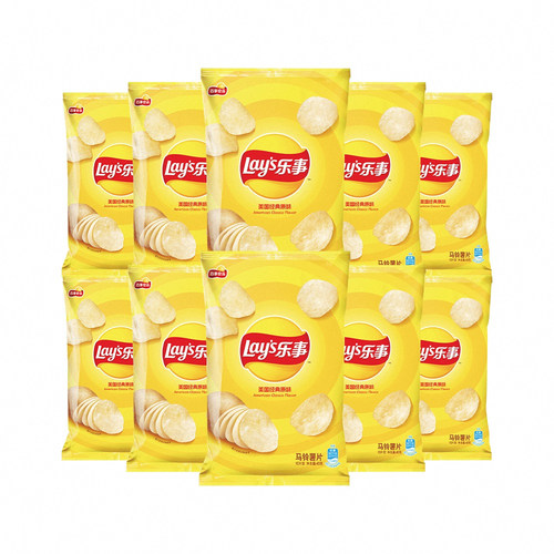 Lay's/乐事 薯片 美国经典原味 40g*10袋