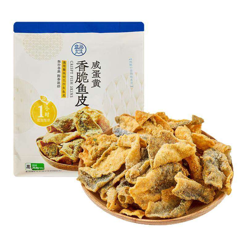 盒马 咸蛋黄香脆鱼皮 300g