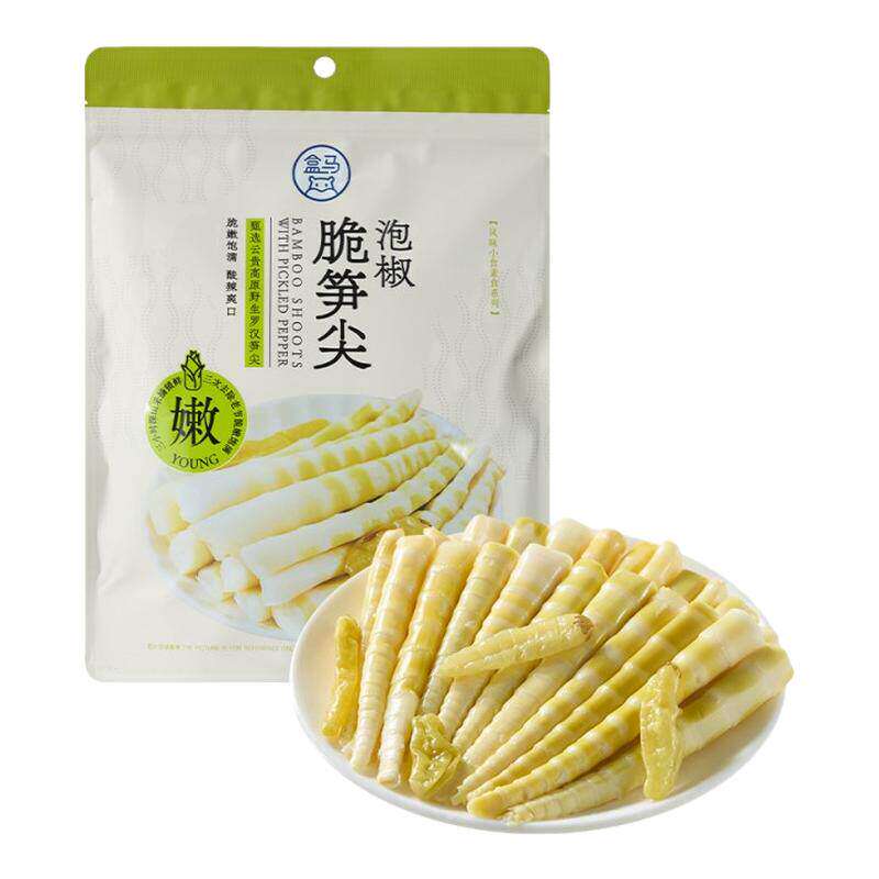 盒马 泡椒脆笋尖 858g独立小包装休闲零食