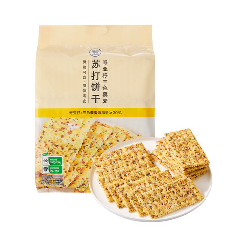 盒马 奇亚籽三色藜麦苏打饼干1.56kg休闲饼干零食