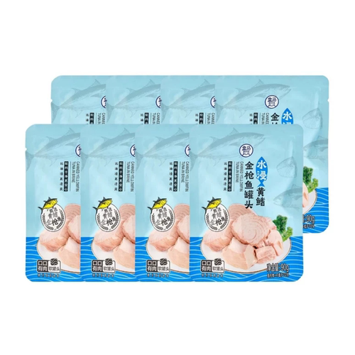 盒马 水浸黄鳍金枪鱼罐头 90g*8袋
