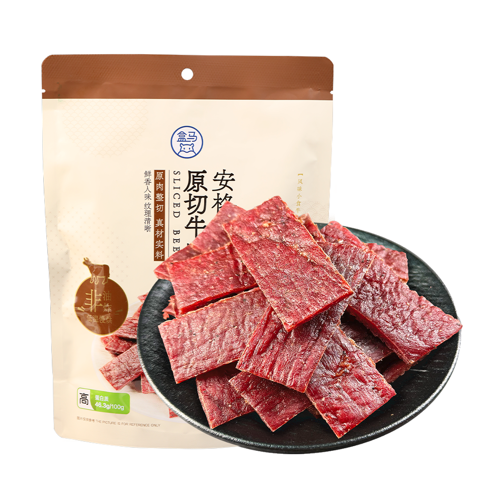 盒马MAX 安格斯原切牛肉片 350g休闲肉食小零食独立小包装