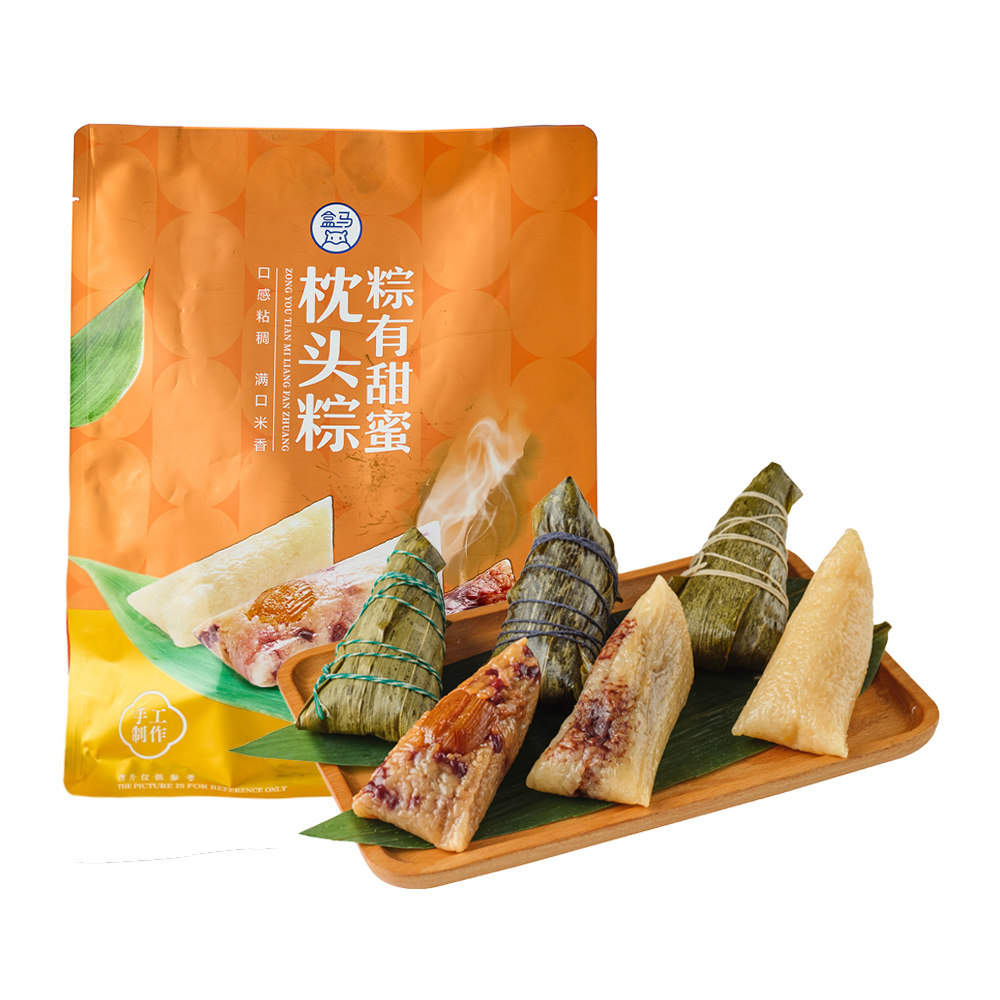 盒马 粽有甜蜜枕头粽量贩装 600g（100g*6只）