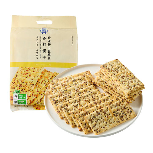 盒马 奇亚籽三色藜麦苏打饼干1.56kg休闲饼干零食