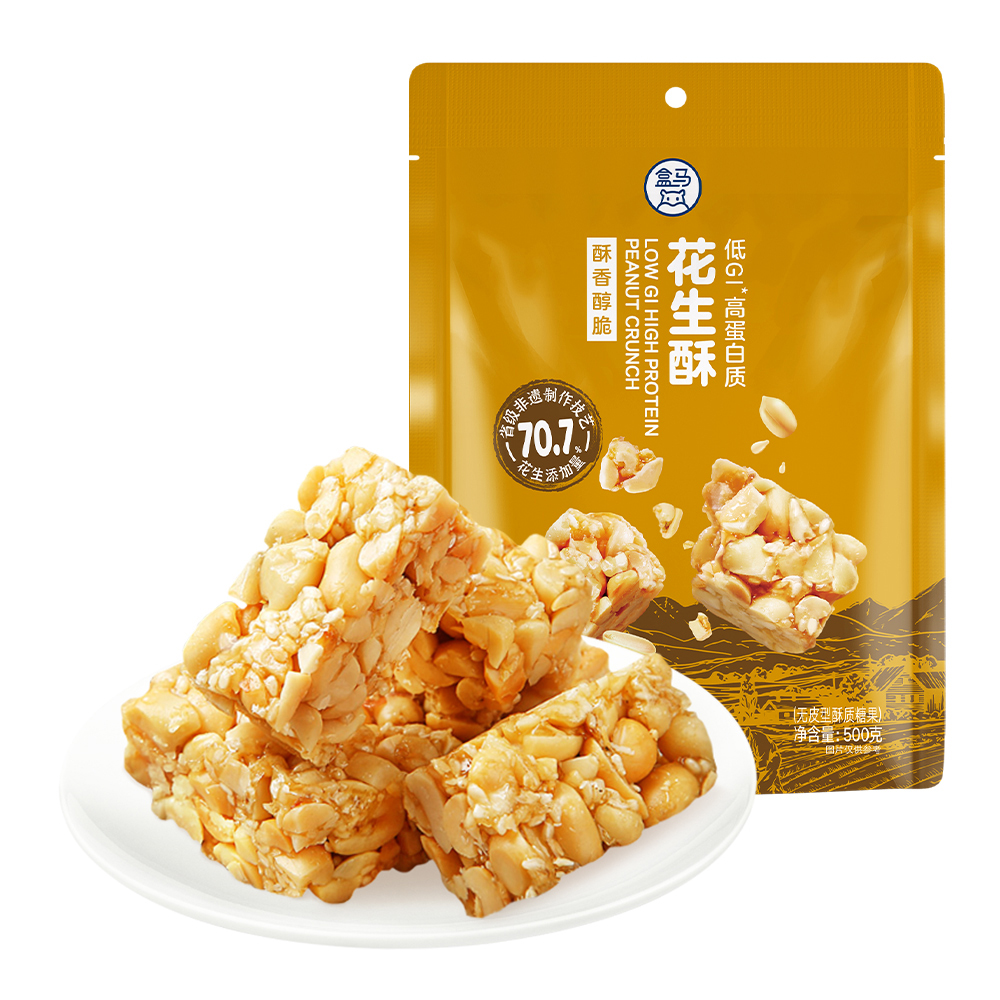 盒马 低GI高蛋白质花生酥 500g