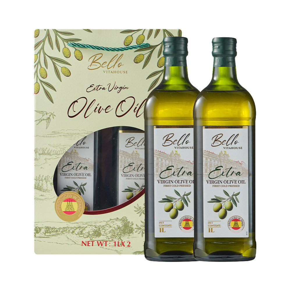 Bello VITAHOUSE 特级初榨橄榄油礼盒 1L*2 西班牙进口