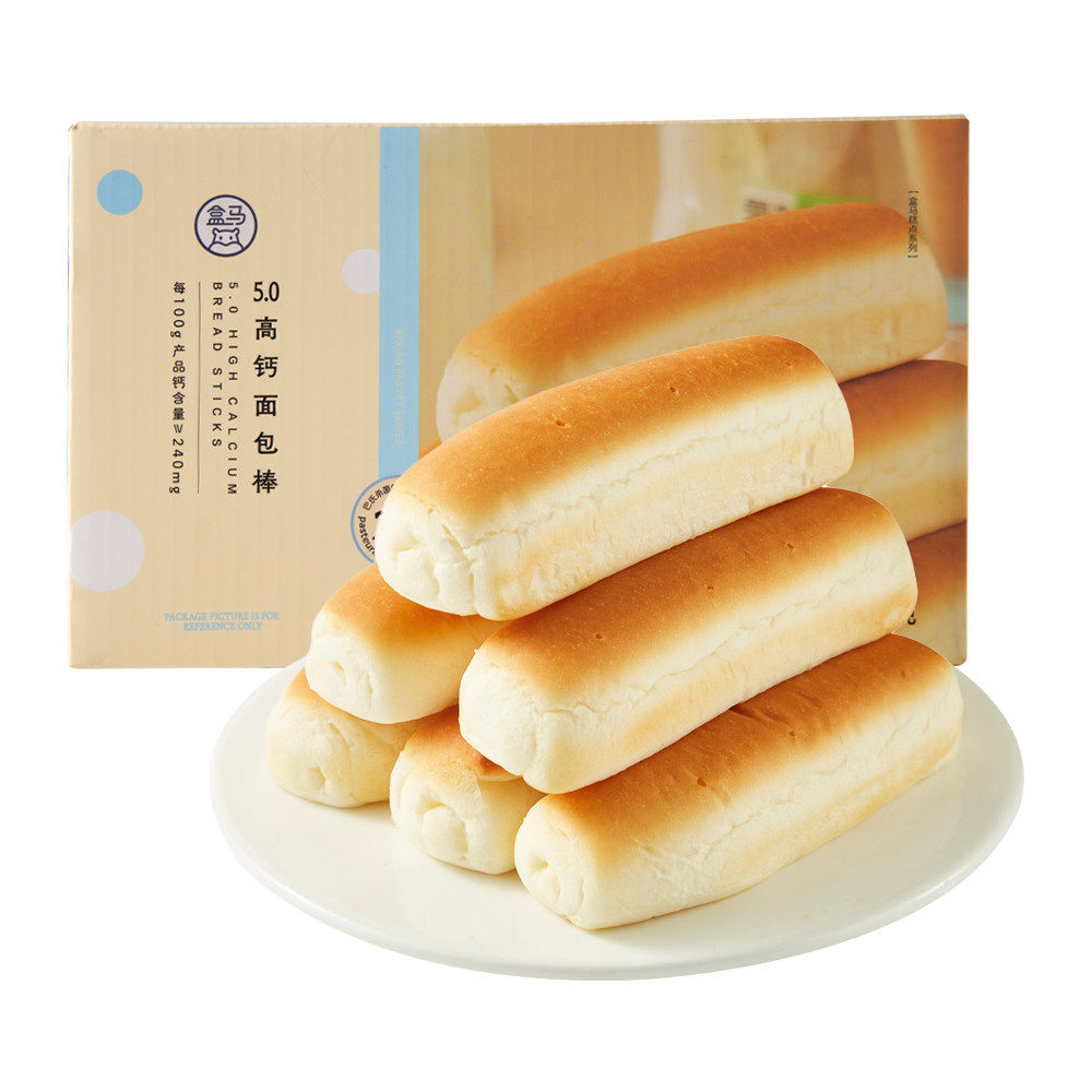 盒马 5.0高钙面包棒 576g - 实物图