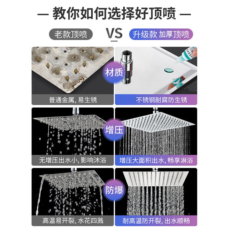 大号增压淋浴花洒喷头顶