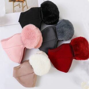 新款护耳口罩冬季保暖女高颜值骑行3d立体透气孔面罩防风防寒口罩