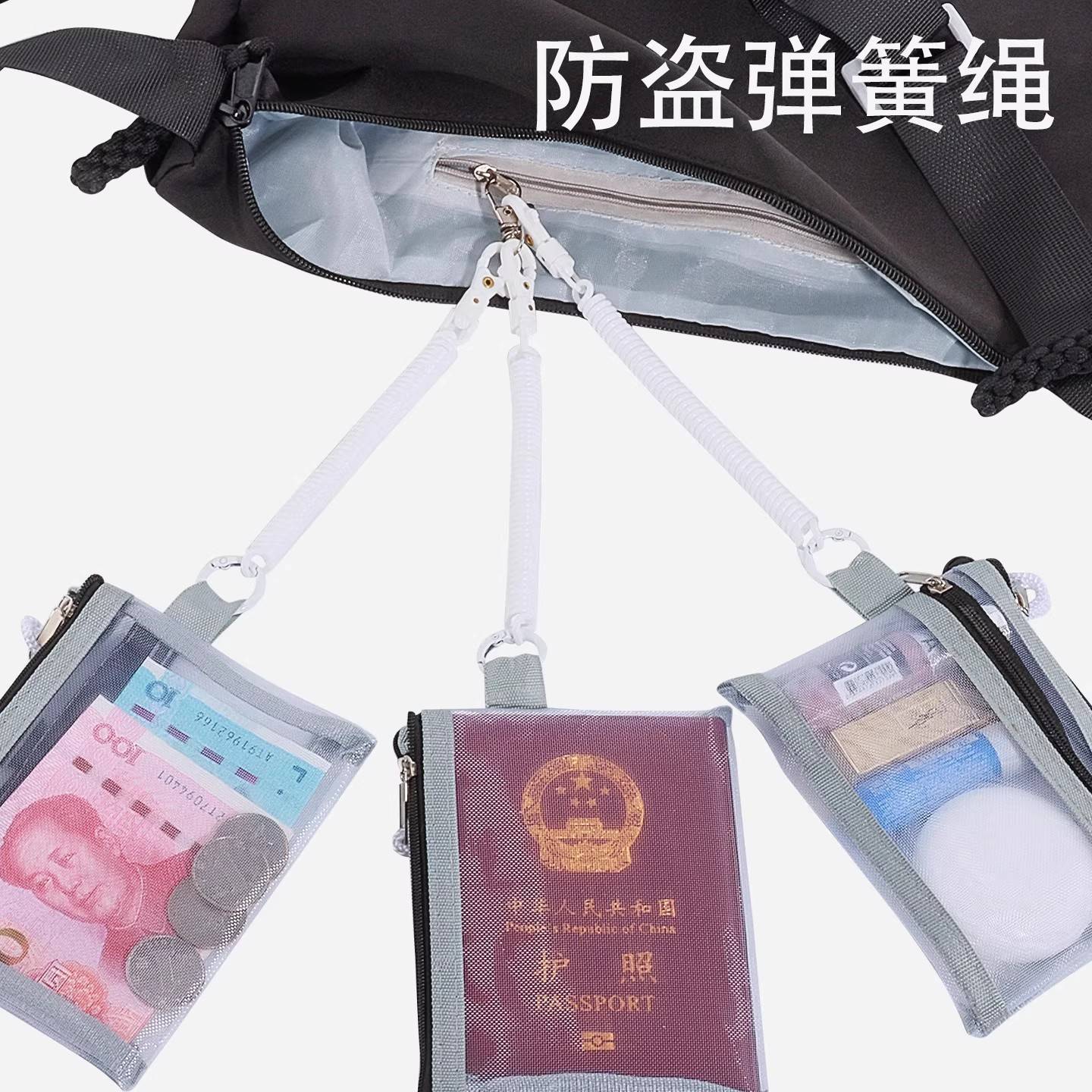 弹簧绳防盗扣+护照收纳挂绳欧洲