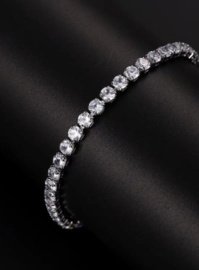 钛钢锆石不掉色满圈手链