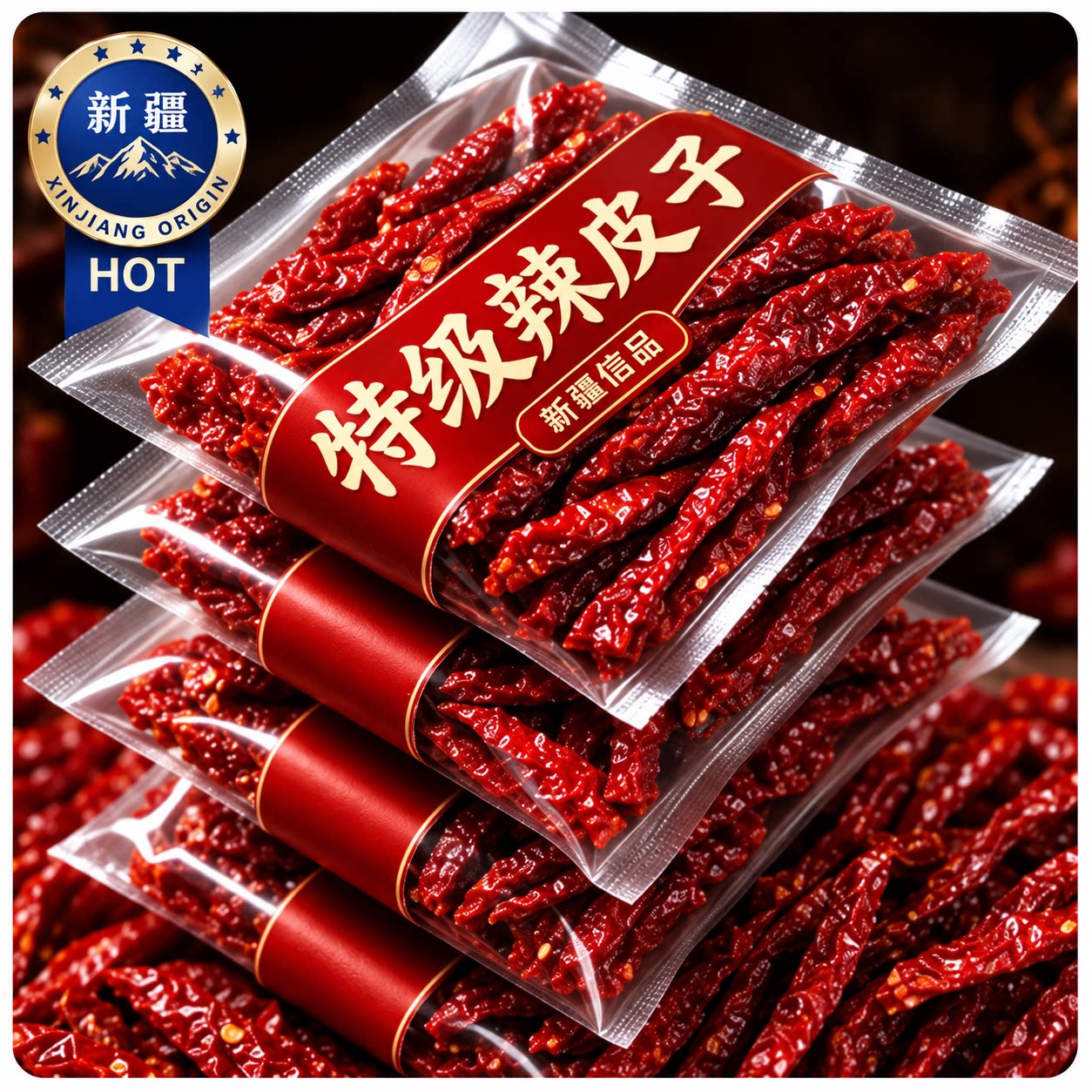 新疆辣皮子官方旗舰店干辣椒沙湾安集海线椒干大盘辣子鸡特产拌面