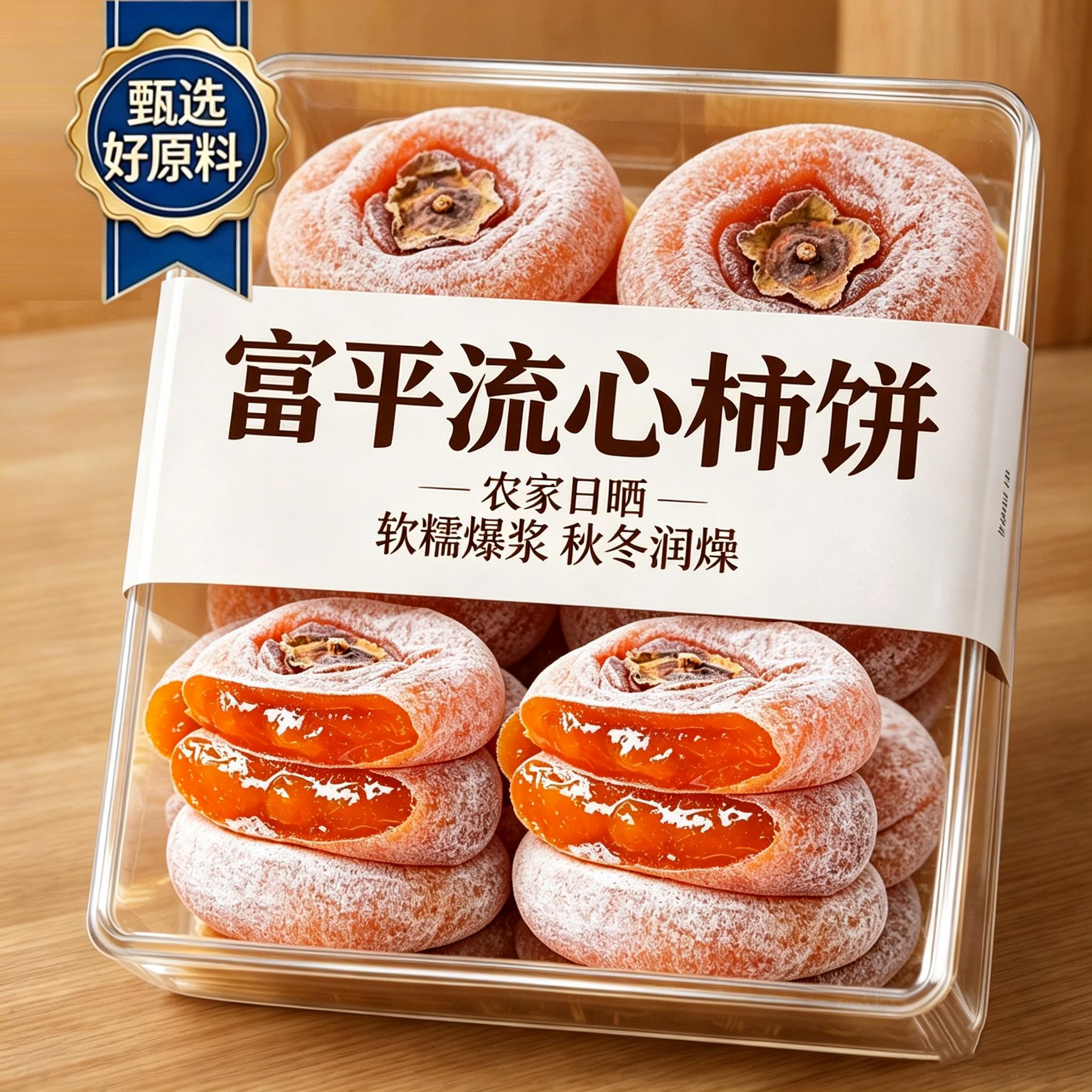 陕西富平柿饼官方旗舰店独立包装老式干无添加糖心流心柿子5斤装