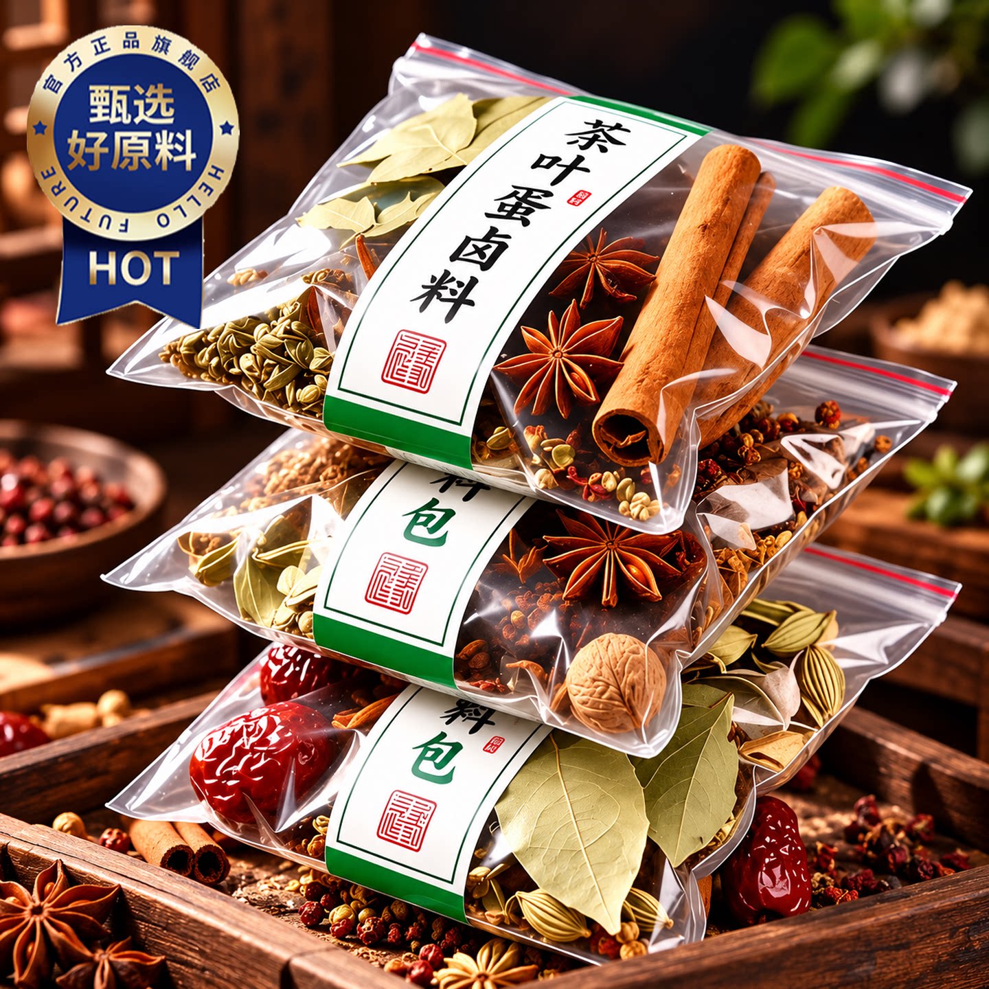 正宗茶叶蛋卤料包家用小包五香味官方旗舰店卤鸡蛋秘制商用纱布袋