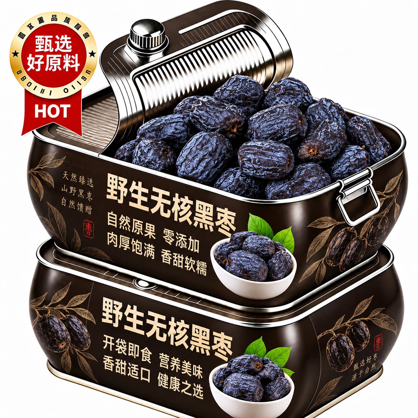 黑枣无核正宗太行山特级官方旗舰店软枣野生黑枣新疆特产紫晶黑枣