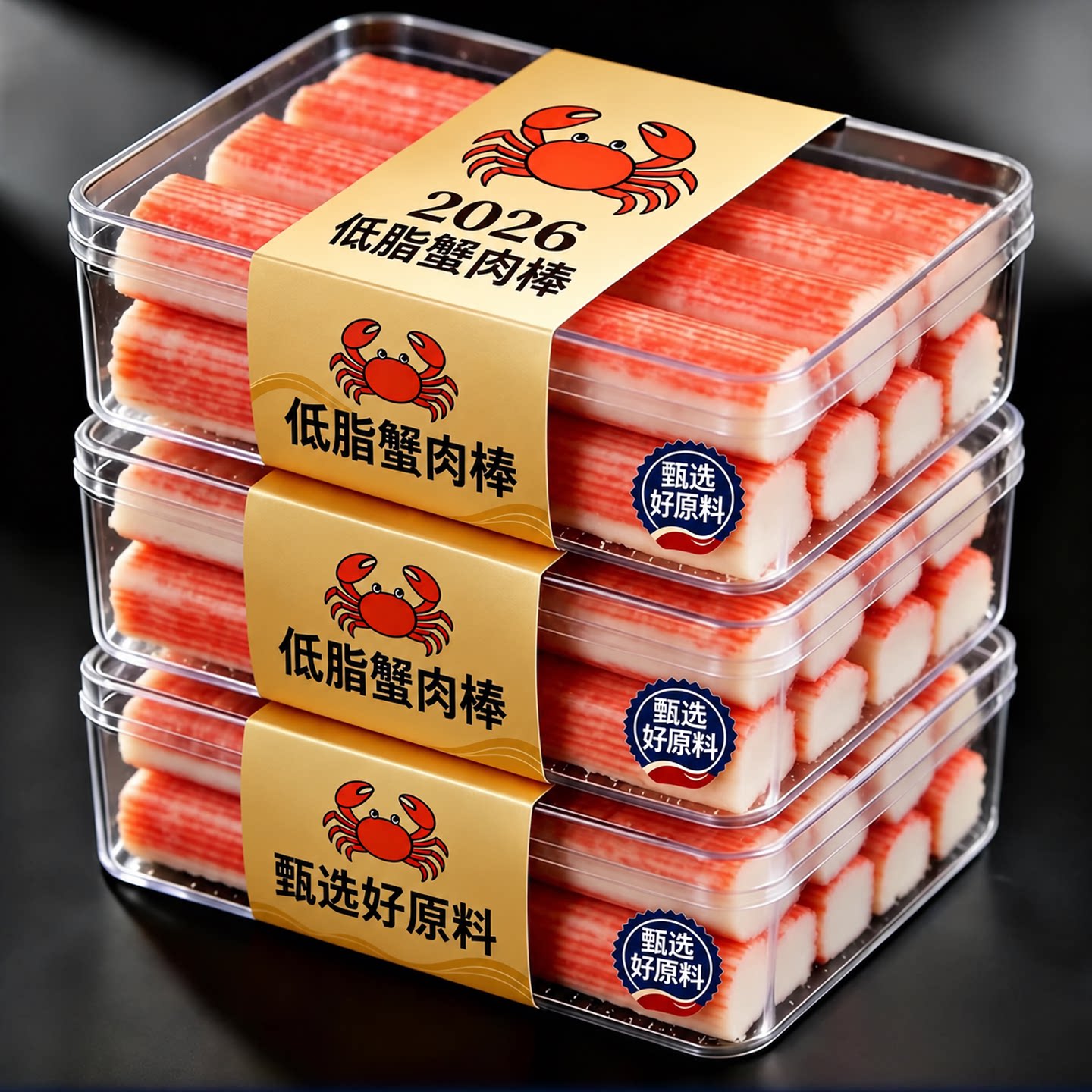 手撕蟹柳蟹棒即食零食小吃休闲食品肉蟹风味棒蟹柳棒网红解馋零食