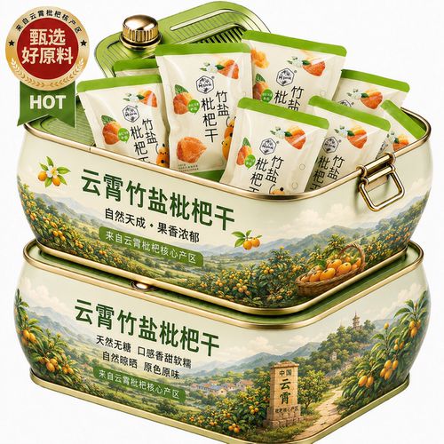 2026升级款竹盐枇杷干网红手抓包旗舰店正品云霄特产真枇杷蜜饯干