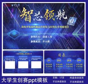 定制级蓝色科技风高端商务发布会图形逻辑架构图ppt模板学术报告