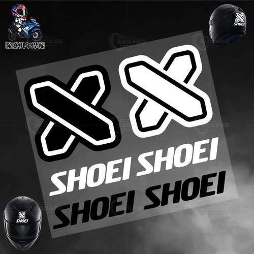 SHOEIX符号摩托车头盔贴