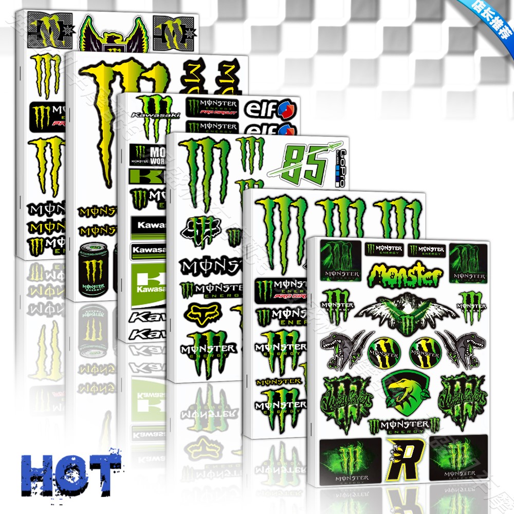 摩托车鬼爪贴纸防水防晒