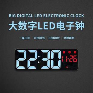 大屏幕LED温度显示电子钟床头简约学生个性 夜光静音数字时钟闹钟